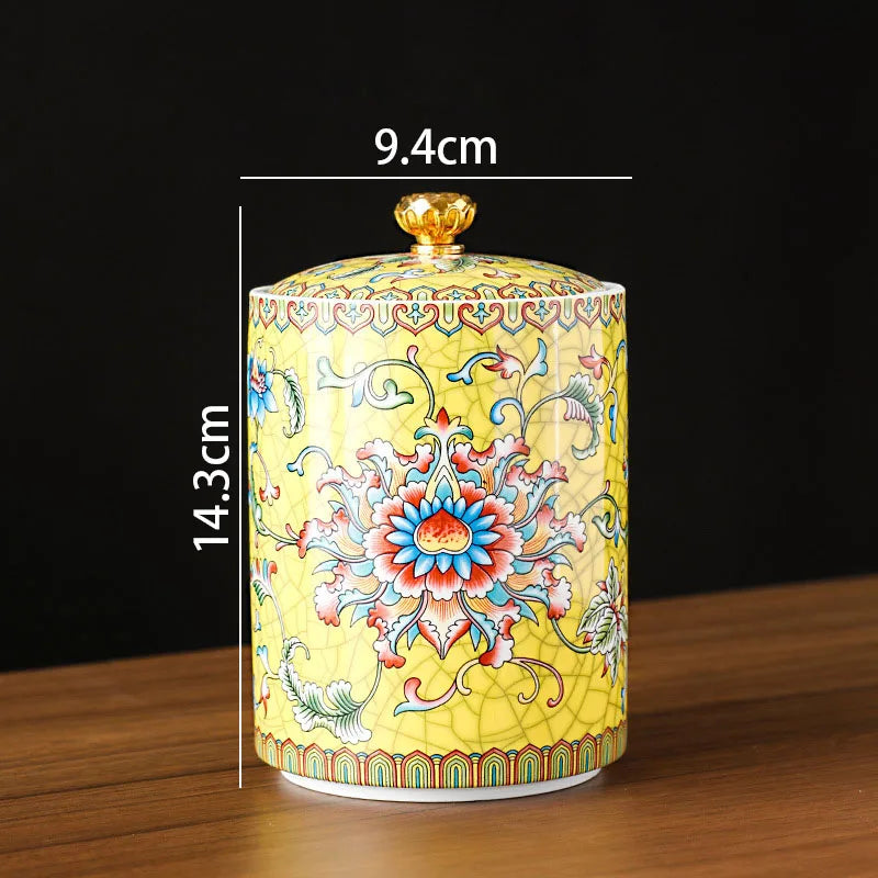 European Ceramic Storage Jar, Kitchen Canister with Lid, Pantry Storage Container