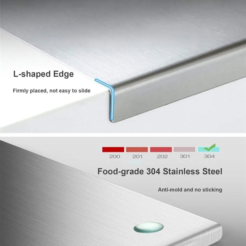 Stainless Steel Cutting Board, Chopping Board, 304 Steel Kitchen Prep Board