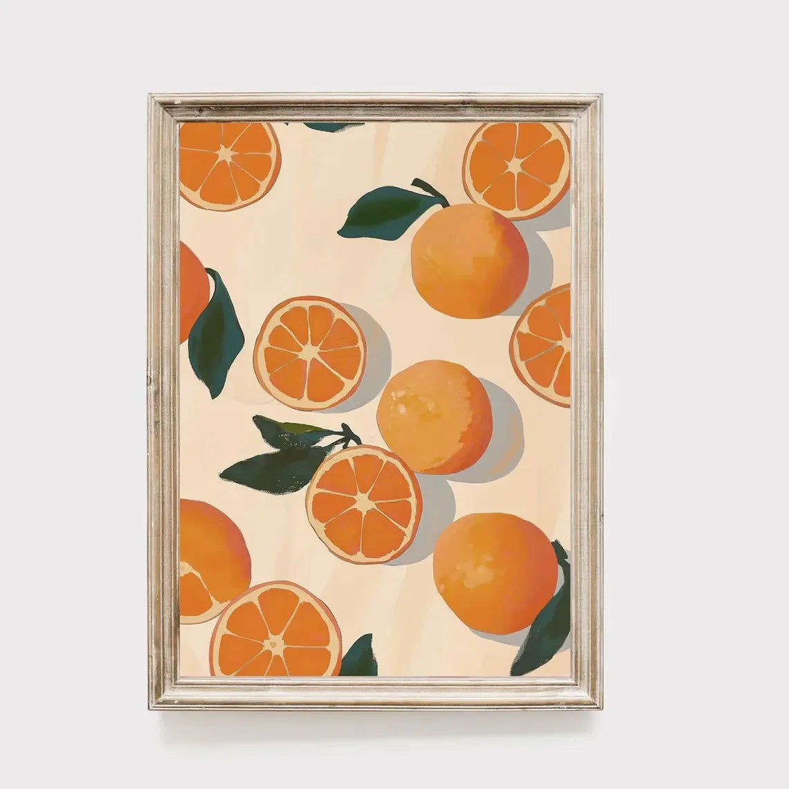 Orange Fruit Wall Art Print, Kitchen Poster, Citrus Botanical Decor for the Dining Room