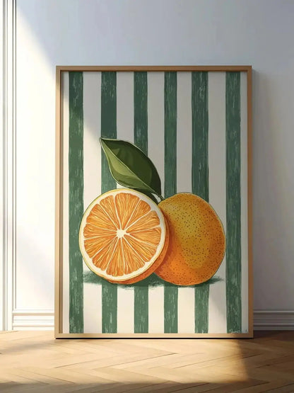 Orange Fruit Wall Art Print, Kitchen Poster, Citrus Botanical Decor for the Dining Room