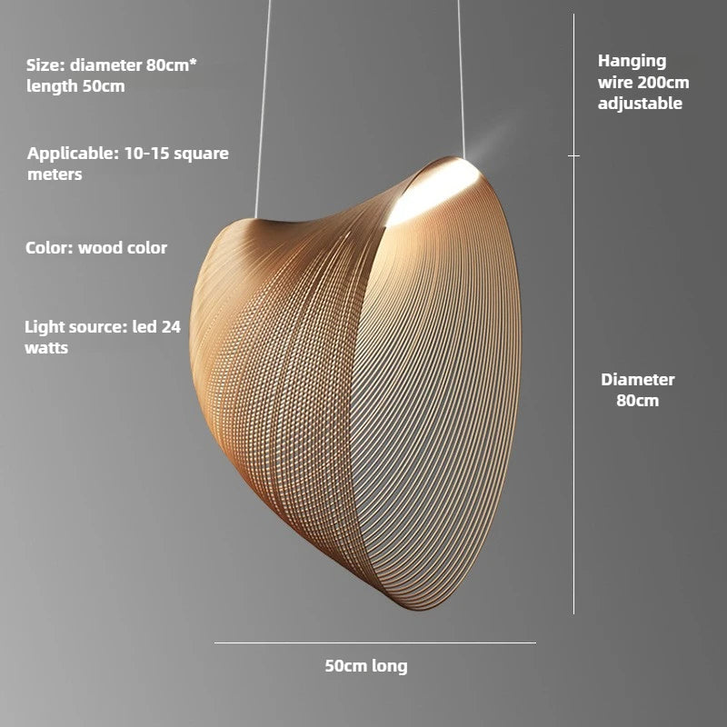 Wooden Birds Nest Pendant Light, Woven Ceiling Lamp, Natural Fixture for Dining Rooms