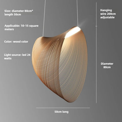 Wooden Birds Nest Pendant Light, Woven Ceiling Lamp, Natural Fixture for Dining Rooms