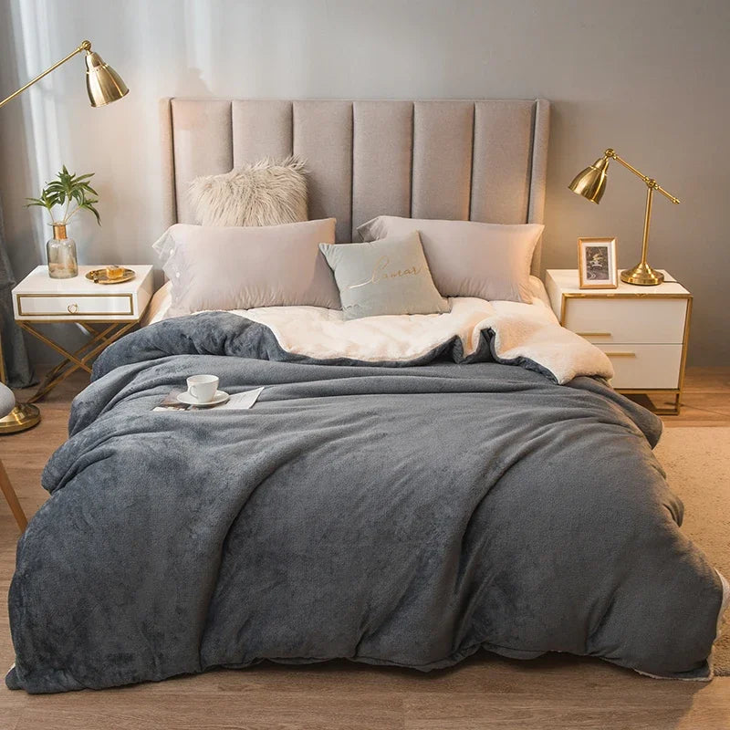 Wool Throw Blanket, Woven Bed Throw, Warm Natural Layer for Sofa and Bedroom