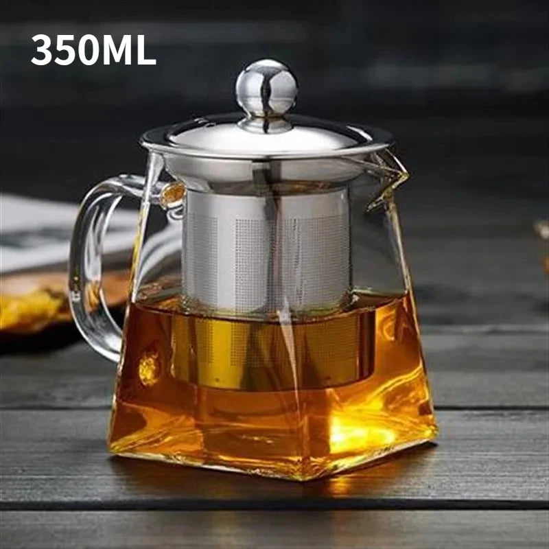 Glass Teapot with Infuser, Loose Leaf Tea Pot, Heat Resistant Borosilicate Server
