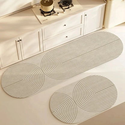 Kitchen Floor Mat, Absorbent Kitchen Runner Rug, Non-Slip Washable Anti-Fatigue Mat