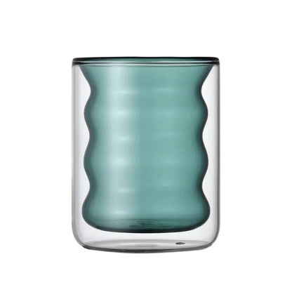 Double Wall Glass Cup, Insulated Coffee Mug, Borosilicate Glassware for Tea and Latte